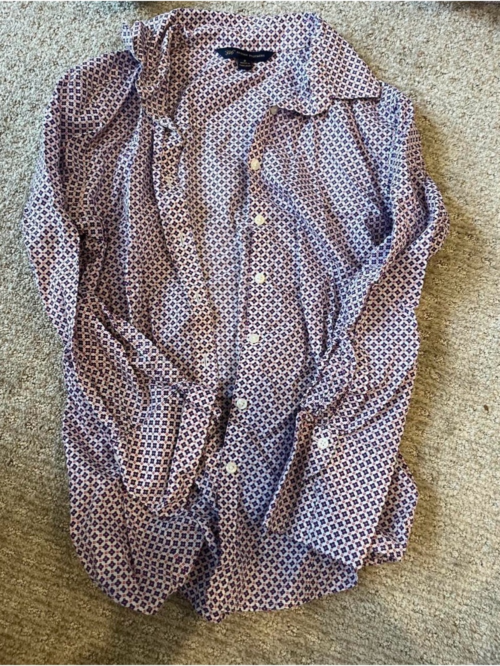 Women’s Brooks Brothers Patterned Button-Down Shirt - Purple/White